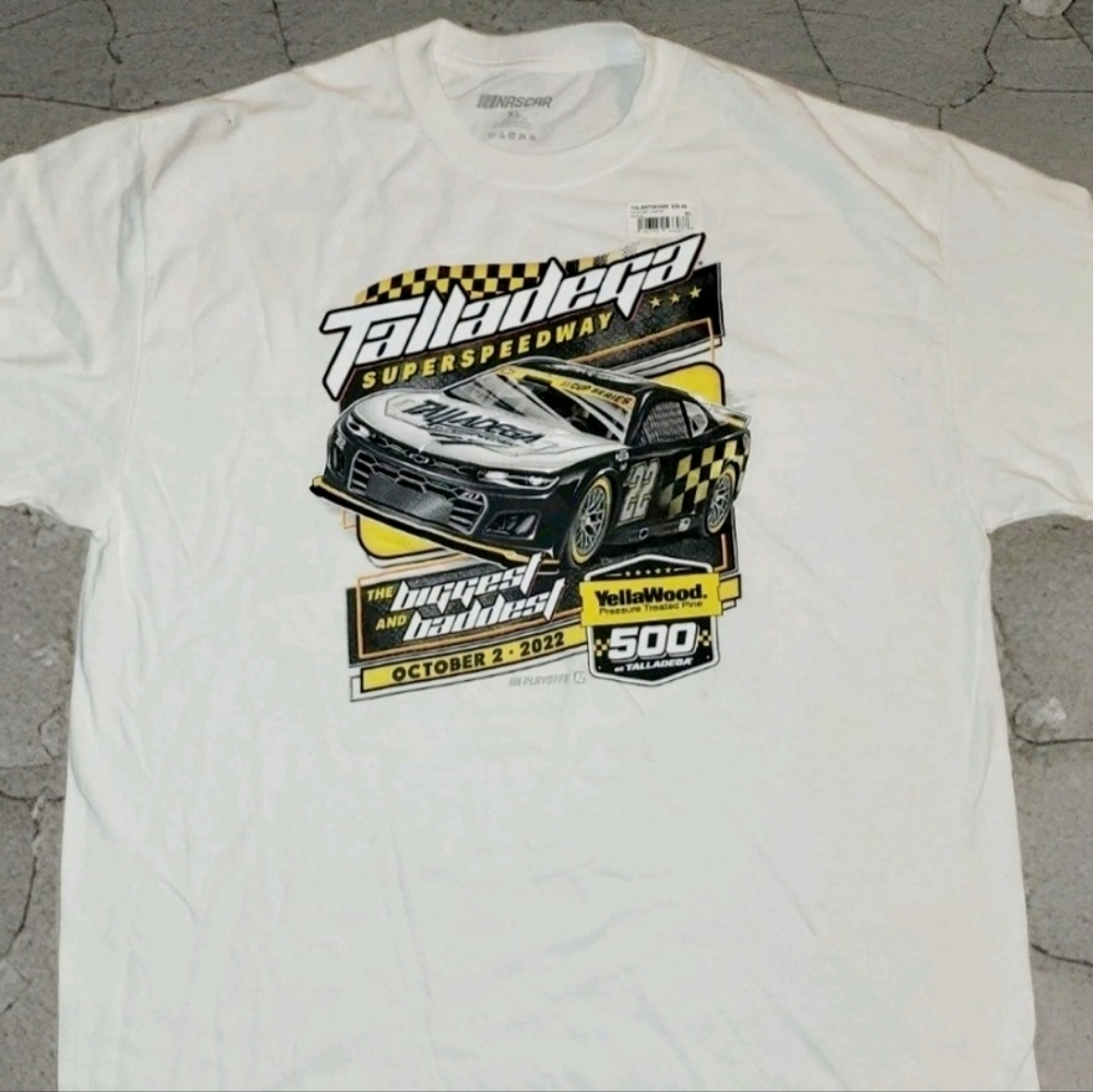 Talladega Superspeedway White Graphic T-Shirt XL New